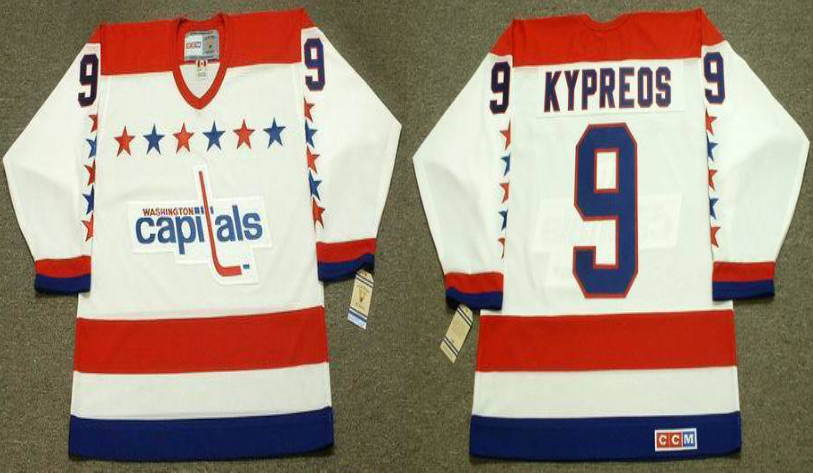 2019 Men Washington Capitals 9 Kypreos white CCM NHL jerseys